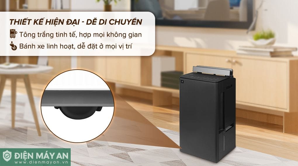 Máy lọc không khí và hút ẩm Sharp DW-T30FV-H